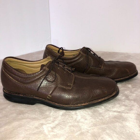 Nunn Bush Men's Leather Lace Up Brown Oxford Loafers Size 9 - Picture 1 of 16
